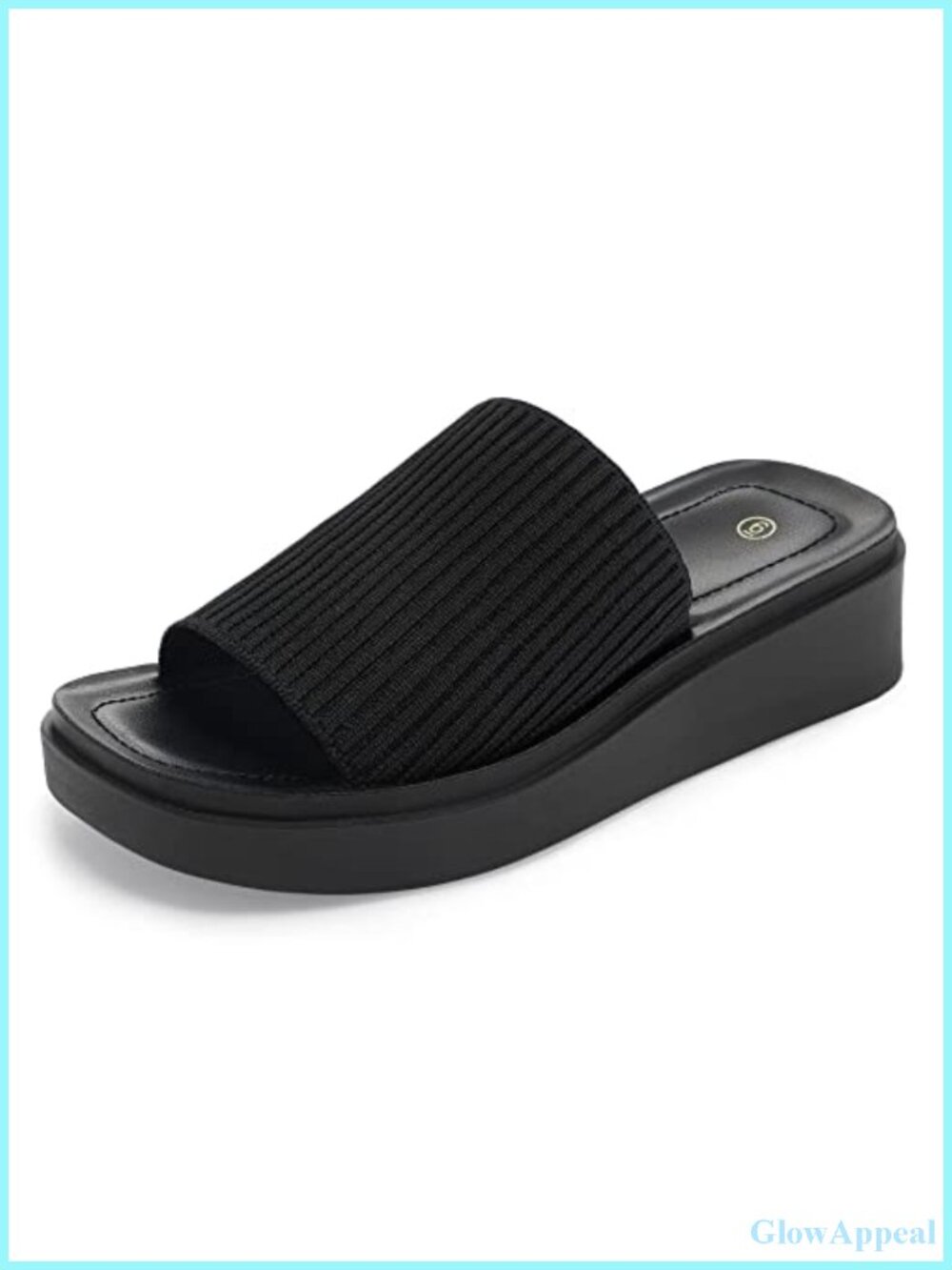 Women's Knit Platform Sandals Breathable Non-Slip Summer Slides